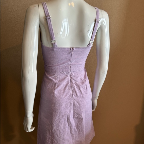 Lulu’s x Lush lavender dress with front tie and pockets - Picture 6 of 8